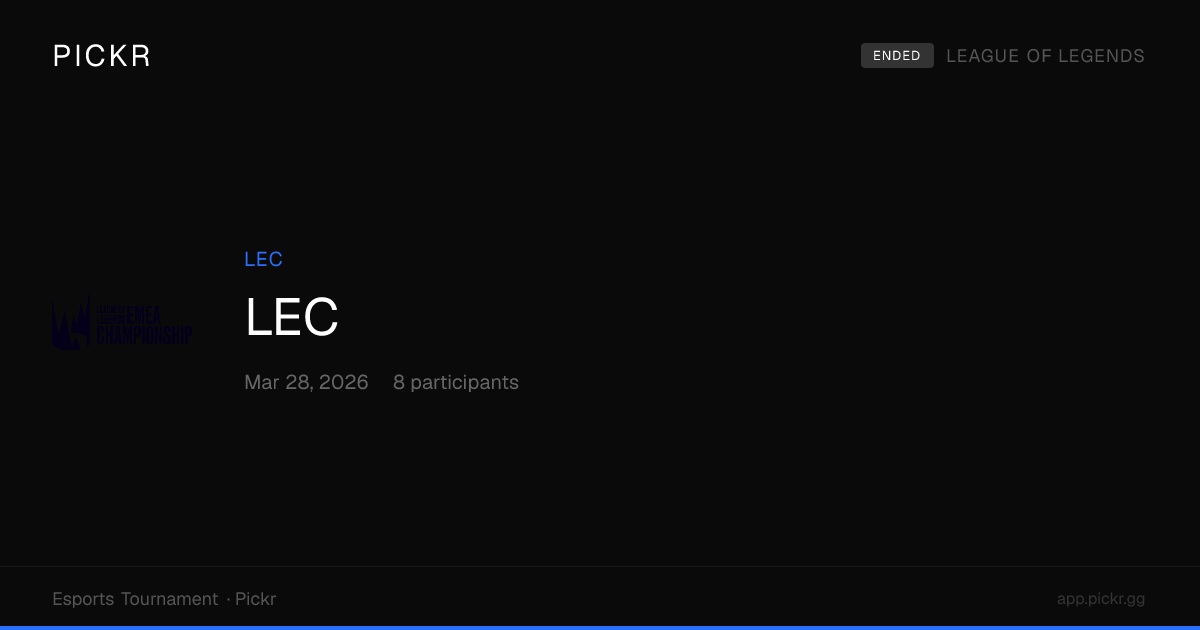 Pickr - Esports Predictions & Fantasy Gaming